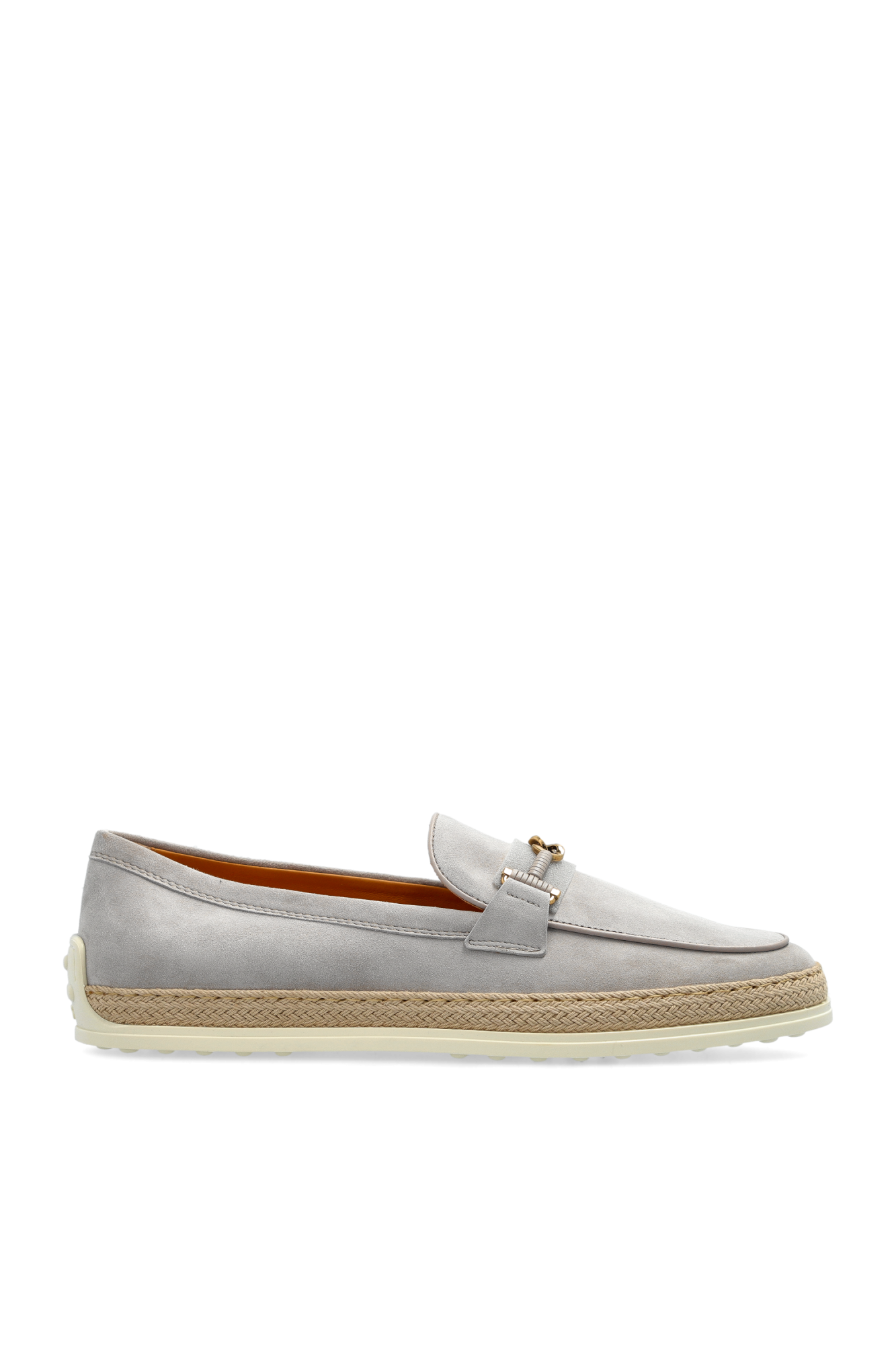 【送料&関税込】Tod's Light Grey Suede Leather Driving Mocca Man GREY Gommino Driving Shoes in Nubuck